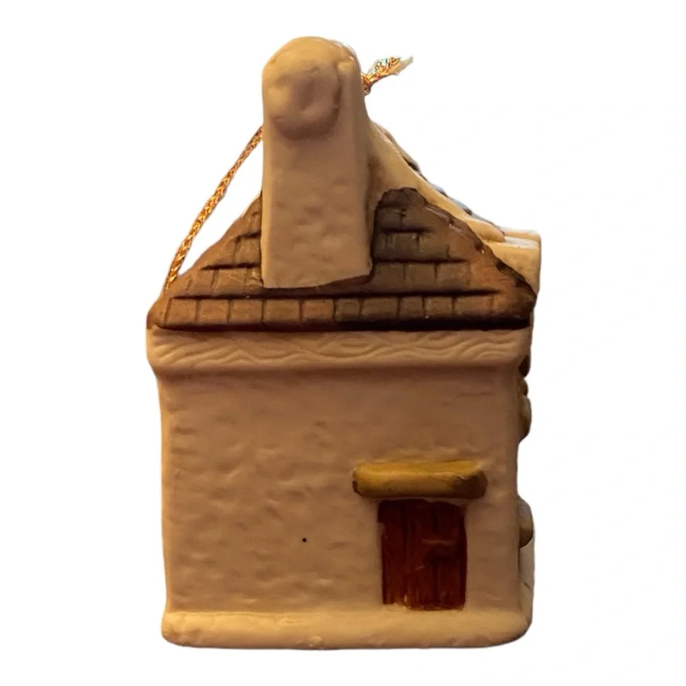 Dept 56 Dickens Village Cottage Christmas Ornament Vintage Ceramic